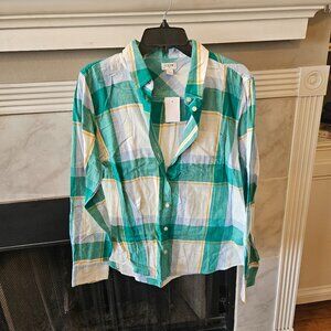 NWT Women's J.Crew Factory Button down flannel